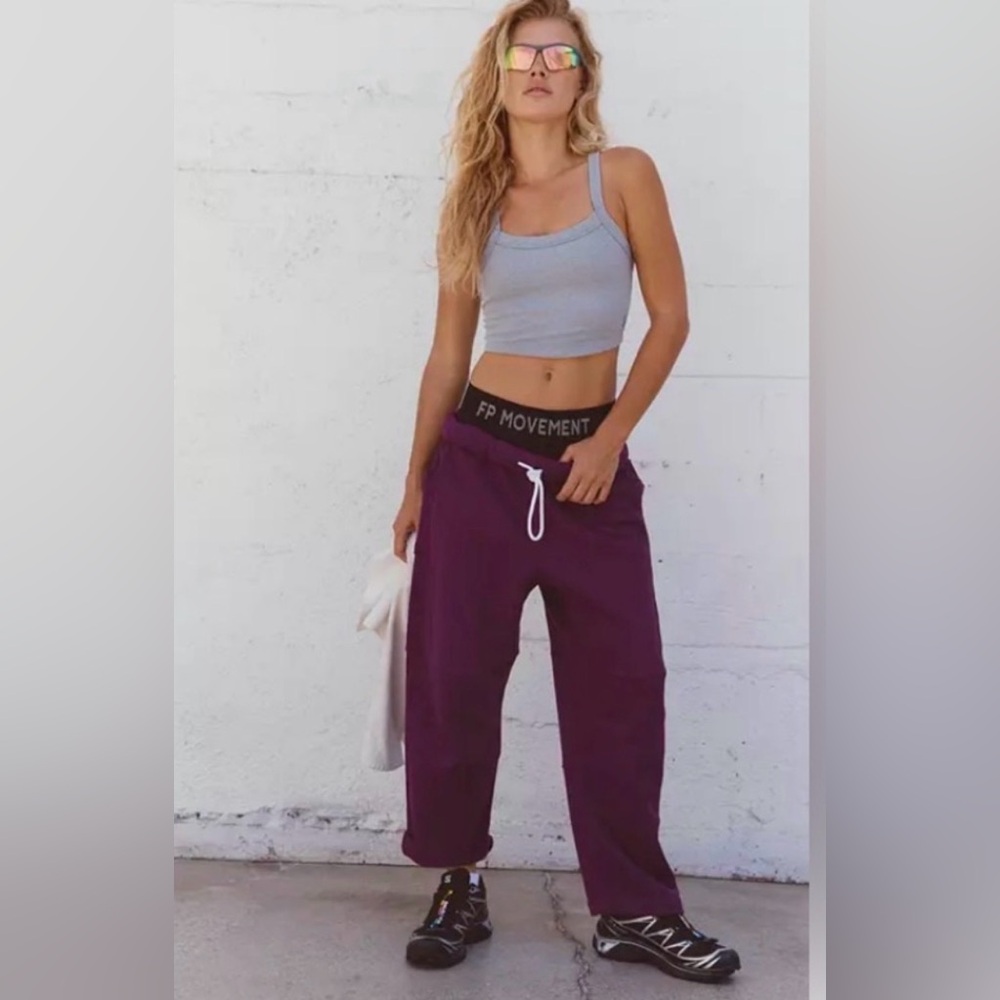 Free People Top Score Barrel Pants Wide-Leg for Women S